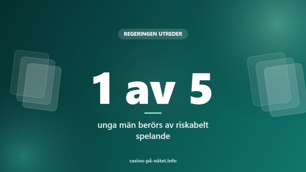 Var femte ung man berörs av riskabelt spelande – regeringen utreder skyddet
