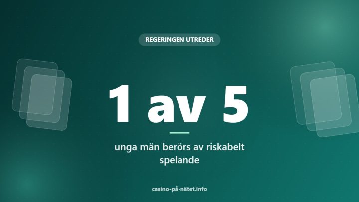 Var femte ung man berörs av riskabelt spelande – regeringen utreder skyddet